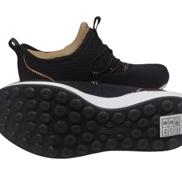 Concept 3 by Skechers Women's Alexxi Fashion Slip-on Sneaker, Black/Rose Gold 5 - Picture 4 of 12